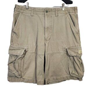Polo Jeans Co Cargo Shorts Men's 36 Taupe Ralph Lauren Vintage Y2K Cotton Baggy